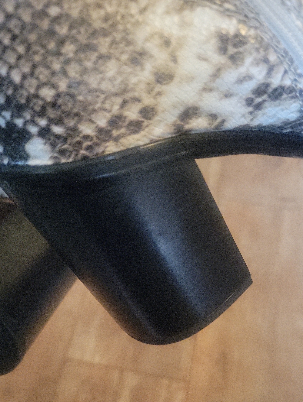 Franco Sarto Snake-Print Block Heel Ankle Boots - Taupe & Ivory - Picture 5 of 5